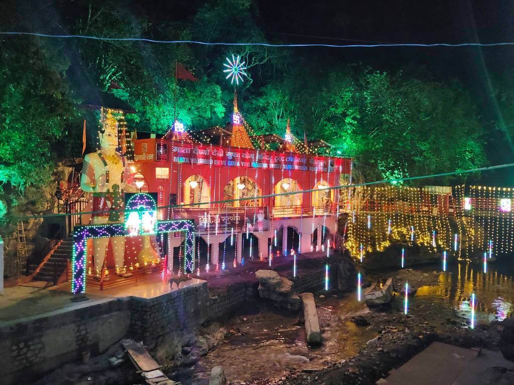 Deities and shrines within the sacred cave